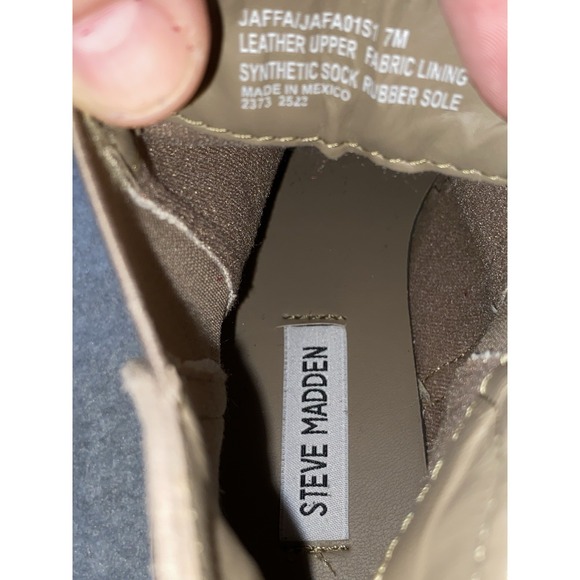 Steve Madden "Jaffa" Light Brown Suede Ankle Boot Women's Size 7M New W/ Scuffs - Picture 7 of 8